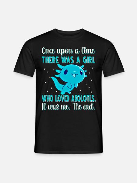 Axolotl - Männer T-Shirt - Schwarz