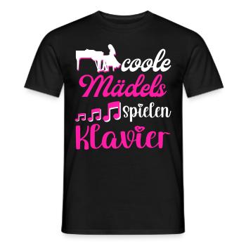 Coole Mädels spielen Klavier Damen - Männer T-Shirt - Schwarz - Vorne - AI Model Male 178 light (178cm)