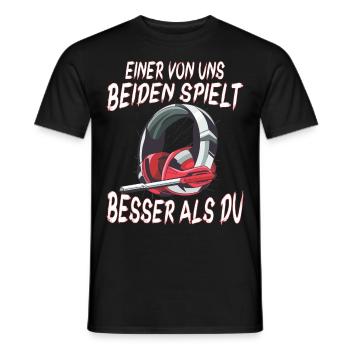 Der Controller Soll Mit Dir Sein. Videospiele - Männer T-Shirt - Schwarz - Vorne - AI Model Male 178 light (178cm)