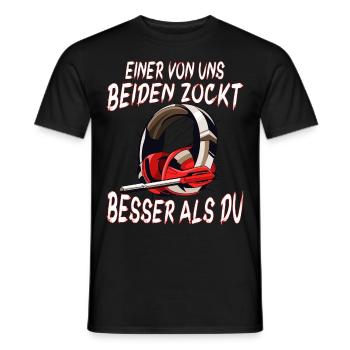 Der Controller Soll Mit Dir Sein. Videospiele - Männer T-Shirt - Schwarz - Vorne - AI Model Male 178 light (178cm)