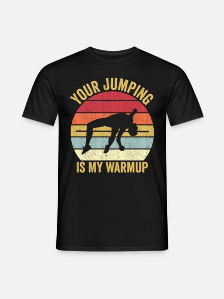 Lustiger Stabhochsprung Stabhochsprung - Männer T-Shirt - Schwarz