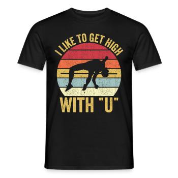 Saut à la perche amusant Saut à la perche - T-shirt homme - noir - Devant - AI Model Male 178 light (178cm)