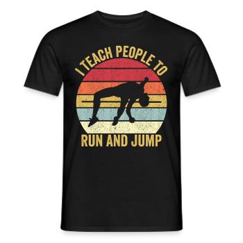 Fun Perle Vault Pole Vault Run et Sp - T-shirt homme - noir - Devant - AI Model Male 178 light (178cm)