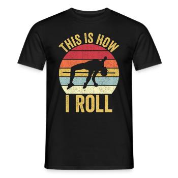 Funny Pole Vaulting Pole Vault How I Roll - Men's T-Shirt - black - Front - AI Model Male 178 light (178cm)