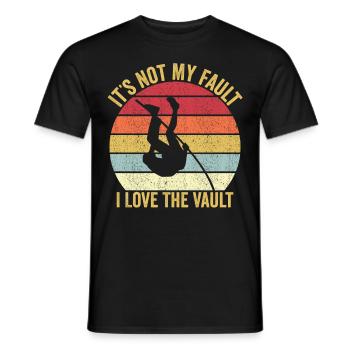 Funny Pole Vaulting Stabhochsprung Ich liebe den S - Männer T-Shirt - Schwarz - Vorne - AI Model Male 178 light (178cm)