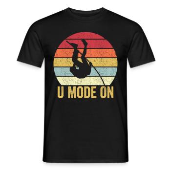 Funny Pole Vaulting Stabhochsprung U-Modus auf Ret - Männer T-Shirt - Schwarz - Vorne - AI Model Male 178 light (178cm)