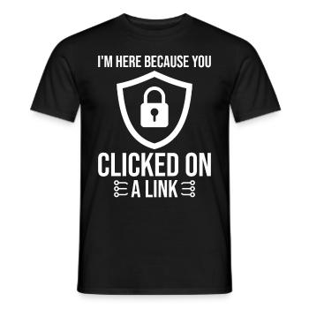 Cybersecurity Computer Security Cybersecurity - Men's T-Shirt - black - Front - AI Model Male 178 light (178cm)