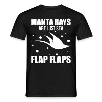Drôle de raie manta Stingray - T-shirt homme - noir - Devant - AI Model Male 178 light (178cm)