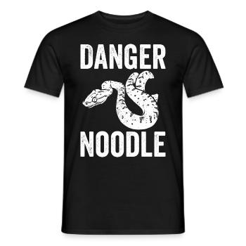 Drôle de nouille de danger serpent - T-shirt homme - noir - Devant - AI Model Male 178 light (178cm)