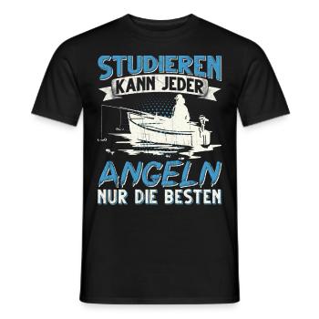 Studieren Kann Jeder Angeln nur die Besten - Männer T-Shirt - Schwarz - Vorne - AI Model Male 178 light (178cm)