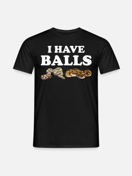 Funny Ball Python Snake - Men's T-Shirt - black