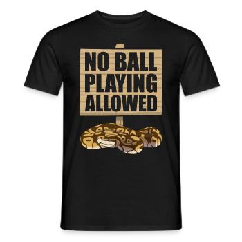 Drôle de boule Python Serpent - T-shirt homme - noir - Devant - AI Model Male 178 light (178cm)