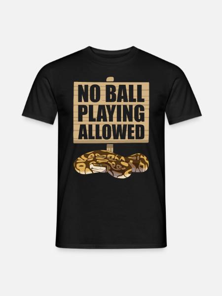 Funny Ball Python Snake - Men's T-Shirt - black