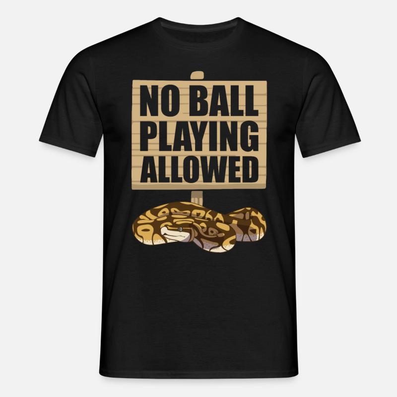 Funny Ball Python Snake - Men's T-Shirt - black