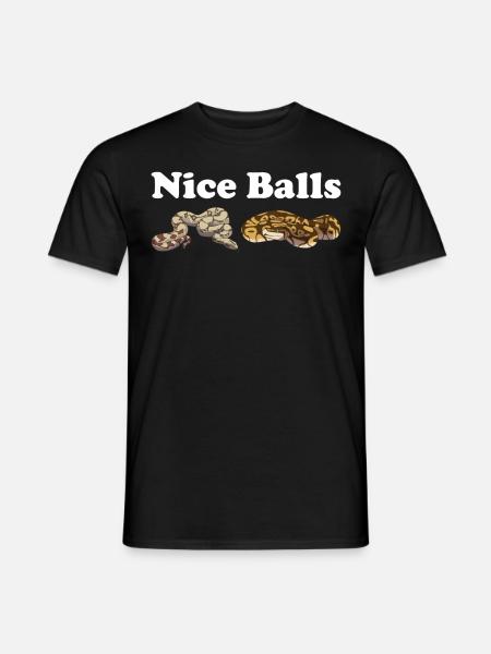 Drôle de boule Python Serpent - T-shirt homme - noir