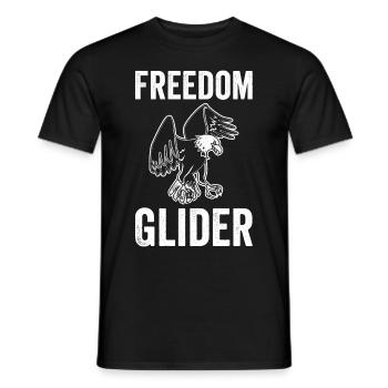 Drôle de planeur Falcon Freedom - T-shirt homme - noir - Devant - AI Model Male 178 light (178cm)