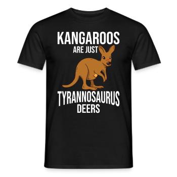 Les kangourous drôles ne sont que des cerfs Tyrannosaurus - T-shirt homme - noir - Devant - AI Model Male 178 light (178cm)