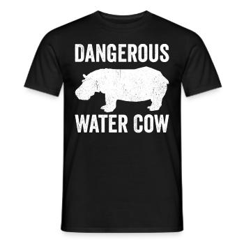 Lustiges Nilpferd Nilpferd Gefährliche Wasserkuh - Männer T-Shirt - Schwarz - Vorne - AI Model Male 178 light (178cm)