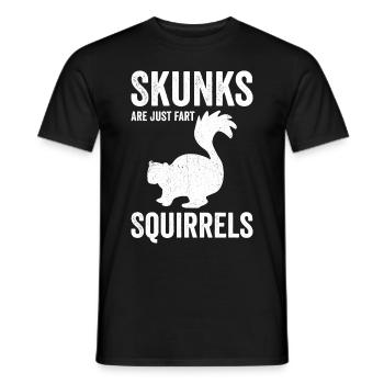 Les mouffettes drôles ne sont que des écureuils pets - T-shirt homme - noir - Devant - AI Model Male 178 light (178cm)