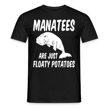 Les lamantins drôles sont simplement des pommes de terre nageuses - T-shirt homme - noir - Devant - AI Model Male 178 light (178cm)
