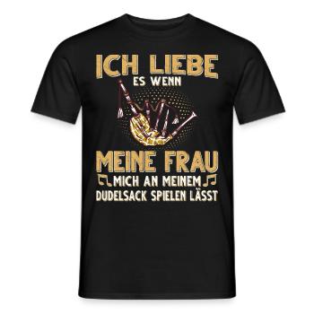 Dudelsack Musikverein Sackpfeifer Musiker - Männer T-Shirt - Schwarz - Vorne - AI Model Male 178 light (178cm)