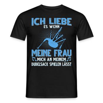 Dudelsack Musikverein Sackpfeifer Musiker - Männer T-Shirt - Schwarz - Vorne - AI Model Male 178 light (178cm)