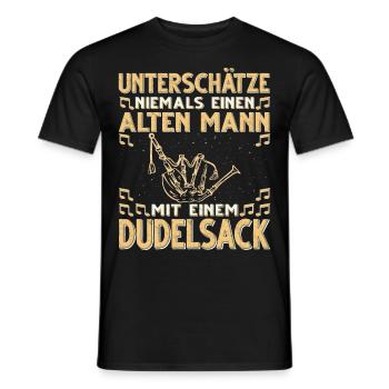 Dudelsack Musikverein Sackpfeifer Musiker - Männer T-Shirt - Schwarz - Vorne - AI Model Male 178 light (178cm)