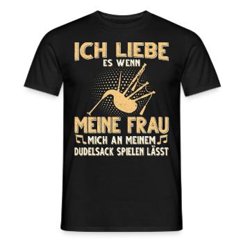 Dudelsack Musikverein Sackpfeifer Musiker - Männer T-Shirt - Schwarz - Vorne - AI Model Male 178 light (178cm)