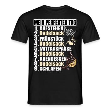 Dudelsack Musikverein Sackpfeifer Musiker - Männer T-Shirt - Schwarz - Vorne - AI Model Male 178 light (178cm)