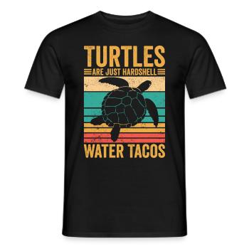 Les tortues drôles ne sont que de l’eau à carapace dure-T - T-shirt homme - noir - Devant - AI Model Male 178 light (178cm)