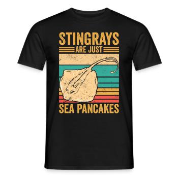 Drôles de raies pastenagues Les raies manta ne sont que la mer - T-shirt homme - noir - Devant - AI Model Male 178 light (178cm)