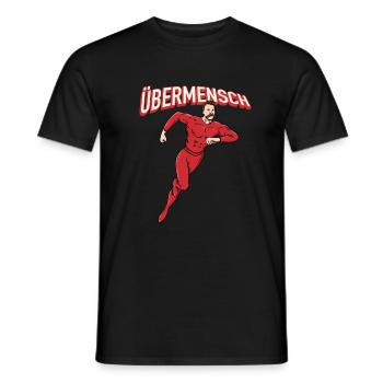 Nietzsche Übermensch Philosophy - Men's T-Shirt - black - Front - AI Model Male 178 light (178cm)