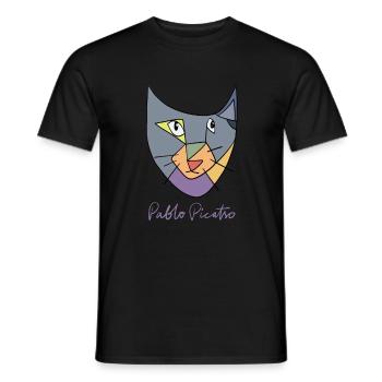 Kunstgeschichte Bildende Kunst Kubismus Katze - Männer T-Shirt - Schwarz - Vorne - AI Model Male 178 light (178cm)
