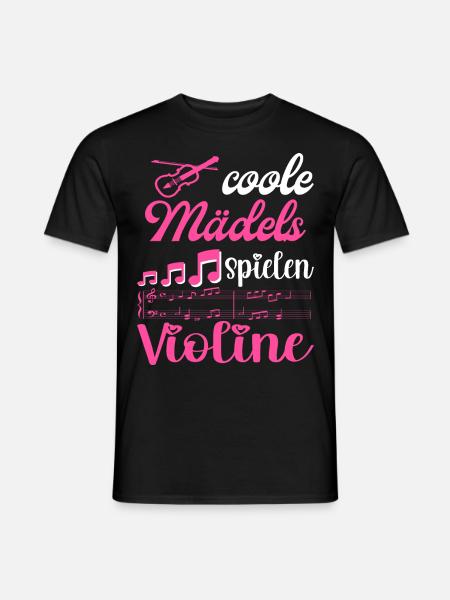 Violine Geige Geigenbogen Musiknoten Musiker - Männer T-Shirt - Schwarz