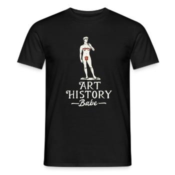 Art History Mrs. David Staue Michelangelo - Men's T-Shirt - black - Front - AI Model Male 178 light (178cm)