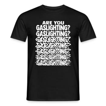 Féminisme Gaslightning - T-shirt homme - noir - Devant - AI Model Male 178 light (178cm)