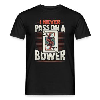 Card Game Euchre - Men's T-Shirt - black - Front - AI Model Male 178 light (178cm)