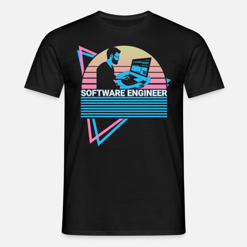 Software ingeniør Software Engineering Retro - T-shirt til herrer - sort