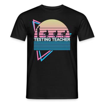 Exam Teacher Retro - Men's T-Shirt - black - Front - AI Model Male 178 light (178cm)