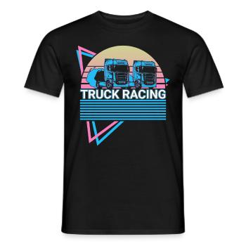 Truck Racing Truck Racer Retro - T-shirt homme - noir - Devant - AI Model Male 178 light (178cm)