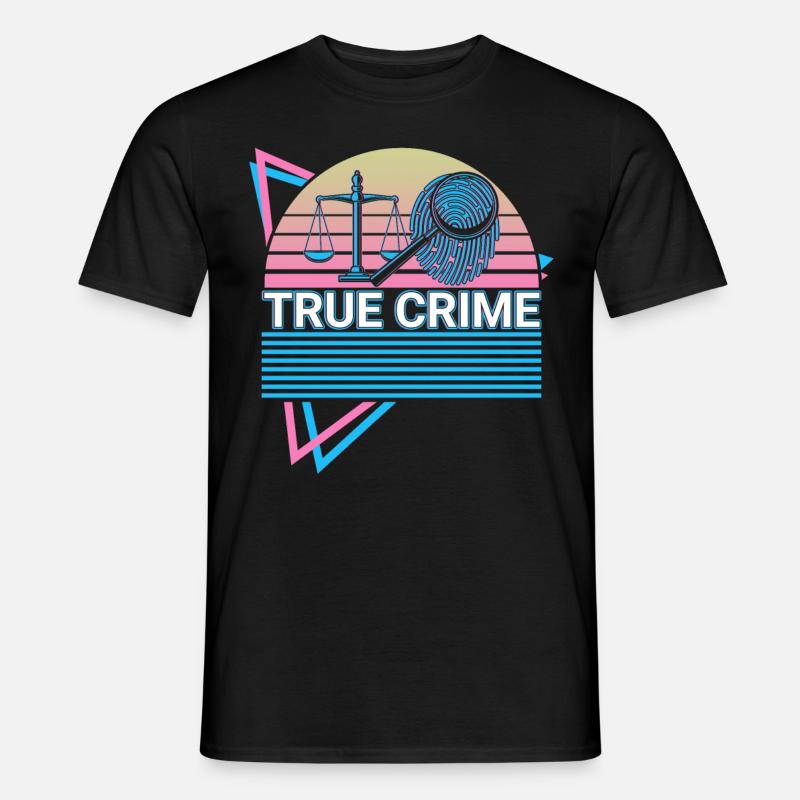 True Crime Retro - Männer T-Shirt - Schwarz