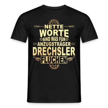 Drechseln Drechselbank Holz Drechsler - Männer T-Shirt - Schwarz - Vorne - AI Model Male 178 light (178cm)
