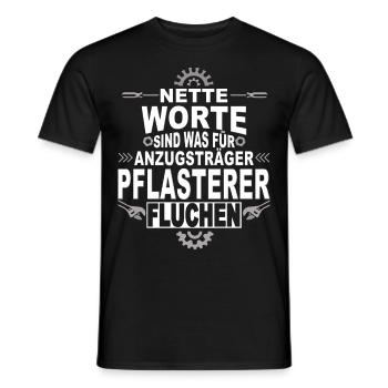 Bauarbeiter Pflasterer - Männer T-Shirt - Schwarz - Vorne - AI Model Male 178 light (178cm)