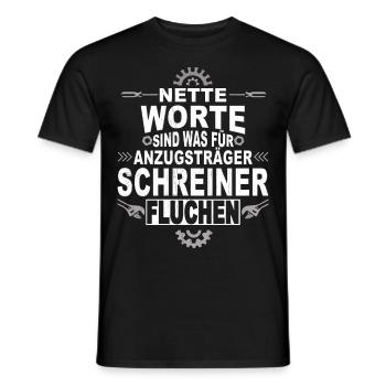 Schreiner Handwerk Tischler - Männer T-Shirt - Schwarz - Vorne - AI Model Male 178 light (178cm)