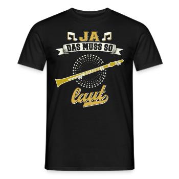 Klarinette Blasmusik Musikverein Orchester Jazz - Männer T-Shirt - Schwarz - Vorne - AI Model Male 178 light (178cm)