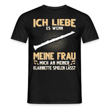 Klarinette Blasmusik Musikverein Orchester Jazz - Männer T-Shirt - Schwarz - Vorne - AI Model Male 178 light (178cm)