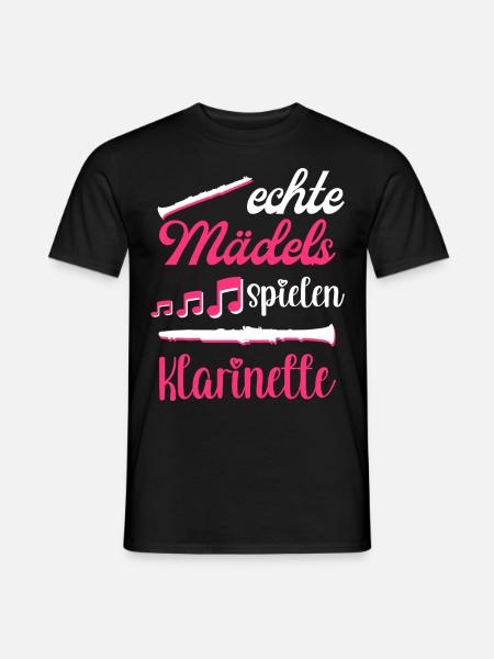 Klarinette Blasmusik Musikverein Orchester Jazz - Männer T-Shirt - Schwarz