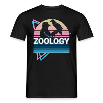 Zoology Zoologist Retro - Men's T-Shirt - black - Front - AI Model Male 178 light (178cm)