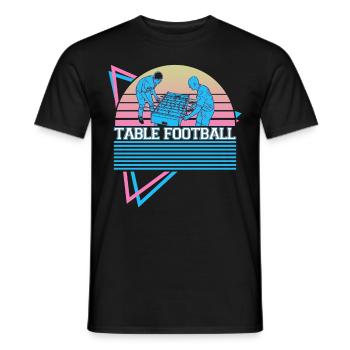 Joueur de baby-foot rétro - T-shirt homme - noir - Devant - AI Model Male 178 light (178cm)