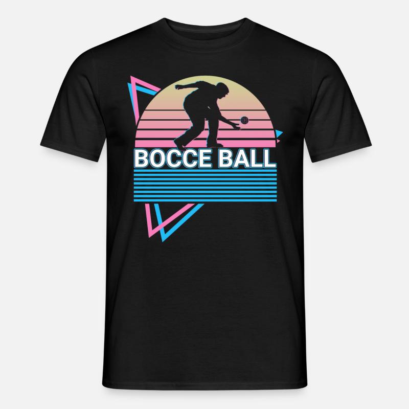 Boccia-Spieler Retro - Männer T-Shirt - Schwarz